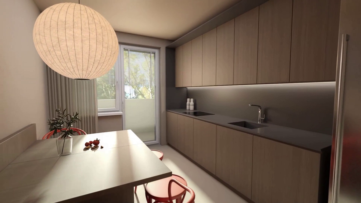 Nové bývanie - kuchyňa po